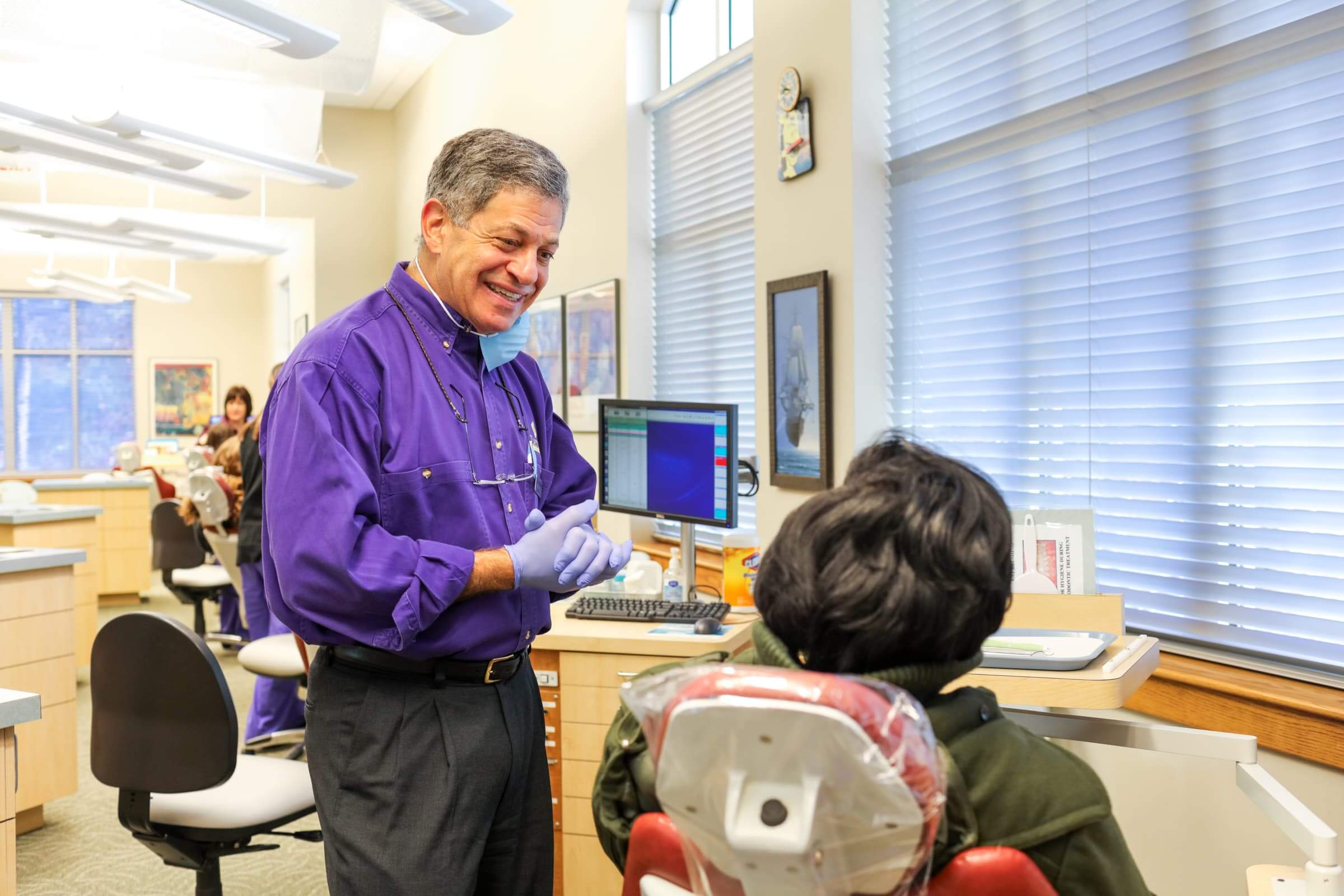 Doctor talking with patient